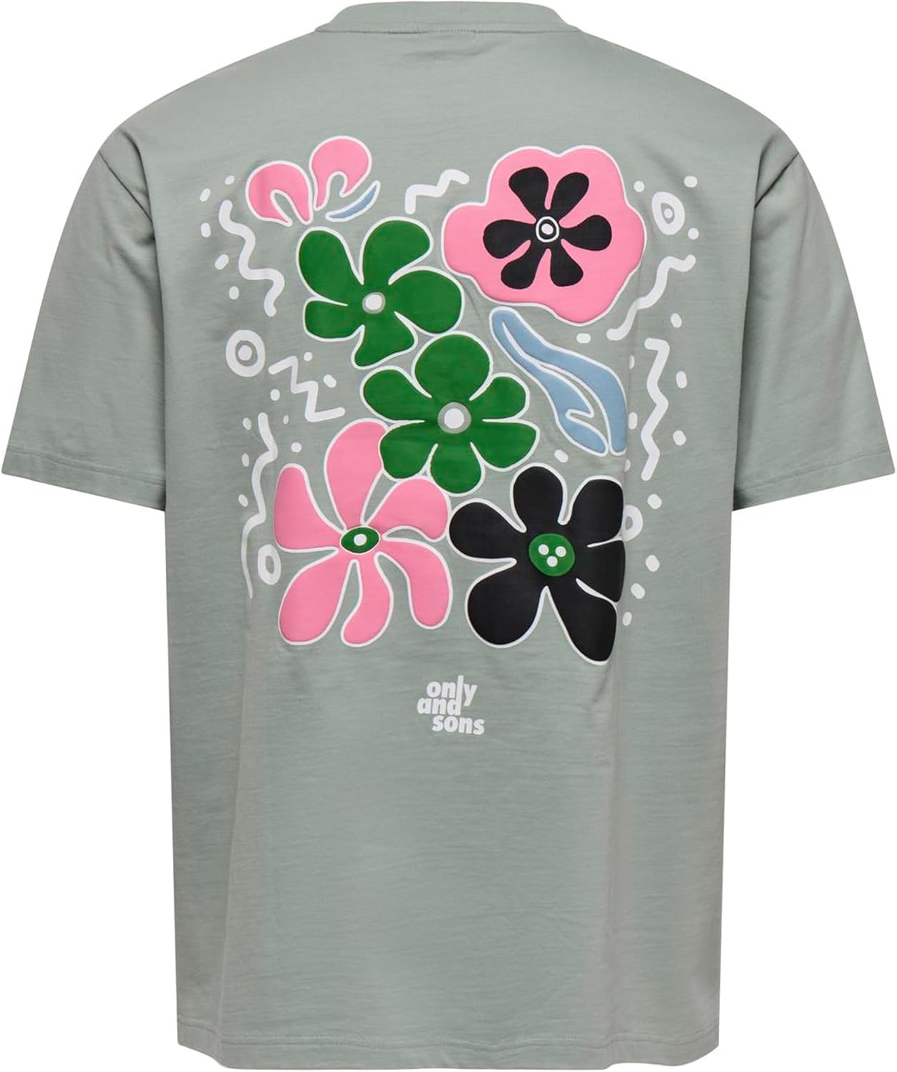 Only & Sons Tee Onsfleuri Life Flower RLX SS Men's T-Shirt, Glossy